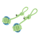 Maxbell 2PCS Pet Puppy Dog Doggy Interactive Chew Rope Toys Single Ball 1