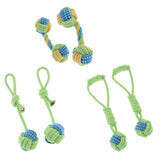 Maxbell 2PCS Pet Puppy Dog Doggy Interactive Chew Rope Toys Single Ball 1