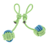 Maxbell 2PCS Pet Puppy Dog Doggy Interactive Chew Rope Toys Single Ball 1