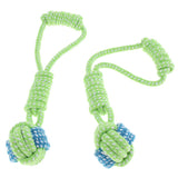 Maxbell 2PCS Pet Puppy Dog Doggy Interactive Chew Rope Toys Single Ball 2