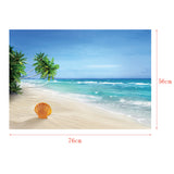 Maxbell Aquarium Landscape Poster Fish Tank Beach Background Backdrop Sticker L