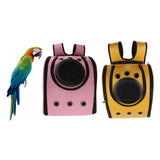 Max Clear Cover Pet Travel Bird Parrot Cage Carrier with Wooden Perch Pink