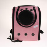 Max Clear Cover Pet Travel Bird Parrot Cage Carrier with Wooden Perch Pink