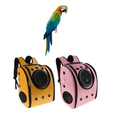 Max Clear Cover Pet Travel Bird Parrot Cage Carrier with Wooden Perch Pink