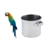 Maxbell Birds Squirrels Parrot Cages Feeder Pet Stainless Steel Food Water Cup Bowl