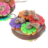 Maxbell Parrot Cage Ornament Colorful Toy Bird Chew Wood Log Block Toy
