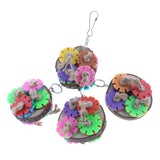 Maxbell Parrot Cage Ornament Colorful Toy Bird Chew Wood Log Block Toy