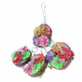Maxbell Parrot Cage Ornament Colorful Toy Bird Chew Wood Log Block Toy