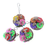 Maxbell Parrot Cage Ornament Colorful Toy Bird Chew Wood Log Block Toy