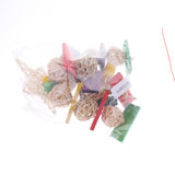 Maxbell Parrot Cage Decorative Toy Bird Chew Wood Rattan Balls Toy