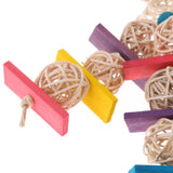 Maxbell Parrot Cage Decorative Toy Bird Chew Wood Rattan Balls Toy