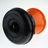 Max Plastic Orange & Black Poultry Feeder For Chickens/Hens/Ducks/Chicks