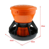 Max Plastic Orange & Black Poultry Feeder For Chickens/Hens/Ducks/Chicks