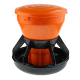 Max Plastic Orange & Black Poultry Feeder For Chickens/Hens/Ducks/Chicks