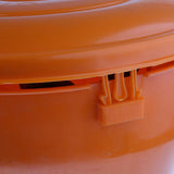 Max Plastic Orange & Black Poultry Feeder For Chickens/Hens/Ducks/Chicks