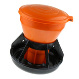 Max Plastic Orange & Black Poultry Feeder For Chickens/Hens/Ducks/Chicks