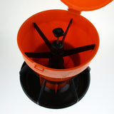 Max Plastic Orange & Black Poultry Feeder For Chickens/Hens/Ducks/Chicks