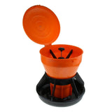 Max Plastic Orange & Black Poultry Feeder For Chickens/Hens/Ducks/Chicks