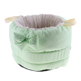 Max Washable Round Dog Cat Bed Warm Winter Nest for Small Animals  Green Tea