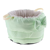 Max Washable Round Dog Cat Bed Warm Winter Nest for Small Animals  Green Tea