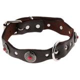 Maxbell Ethnic style Dog Collar Adjustable Diamond Dog Puppy Pet Collars  Red M