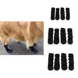 Maxbell Dog Boots Non Slip Pet Booties for Medium Large Dogs Black 4 Pcs  S