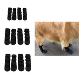 Maxbell Dog Boots Non Slip Pet Booties for Medium Large Dogs Black 4 Pcs  S