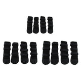 Maxbell Dog Boots Non Slip Pet Booties for Medium Large Dogs Black 4 Pcs  S