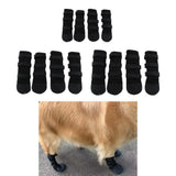 Maxbell Dog Boots Non Slip Pet Booties for Medium Large Dogs Black 4 Pcs  S