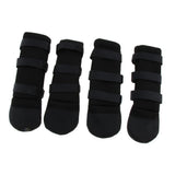 Maxbell Dog Boots Non Slip Pet Booties for Medium Large Dogs Black 4 Pcs  L