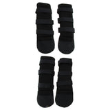 Maxbell Dog Boots Non Slip Pet Booties for Medium Large Dogs Black 4 Pcs  L