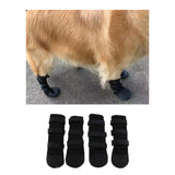 Maxbell Dog Boots Non Slip Pet Booties for Medium Large Dogs Black 4 Pcs  L