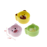 Maxbell Small Pet Hamster Feeder Cartoon Food Bowl Feeding Water Dish Green Frog