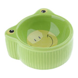 Maxbell Small Pet Hamster Feeder Cartoon Food Bowl Feeding Water Dish Green Frog