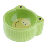 Maxbell Small Pet Hamster Feeder Cartoon Food Bowl Feeding Water Dish Green Frog