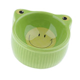 Maxbell Small Pet Hamster Feeder Cartoon Food Bowl Feeding Water Dish Green Frog