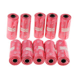 Maxbell 10Pcs Pet Dog Puppy Waste Poop Bags Standard and Biodegradable Red