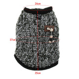 Maxbell Pet Dog Autumn Winter Jacket Warm Coat Puppy Clothes Apparel gray