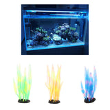 Maxbell Fake Artificial Grass Underwater Ornament Fish Tank Plastic Decor Blue