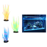 Maxbell Fake Artificial Grass Underwater Ornament Fish Tank Plastic Decor Blue