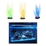 Maxbell Fake Artificial Grass Underwater Ornament Fish Tank Plastic Decor Blue