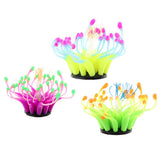 Maxbell Aquarium Reptile Terrarium Silicon Coral Flower Fish Tank Ornament Yellow