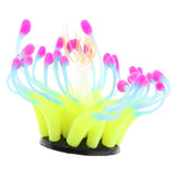 Maxbell Aquarium Reptile Terrarium Silicon Coral Flower Fish Tank Ornament Yellow