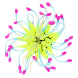 Maxbell Aquarium Reptile Terrarium Silicon Coral Flower Fish Tank Ornament Yellow