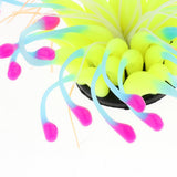 Maxbell Aquarium Reptile Terrarium Silicon Coral Flower Fish Tank Ornament Yellow