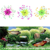 Maxbell Aquarium Reptile Terrarium Silicon Coral Flower Fish Tank Ornament Yellow