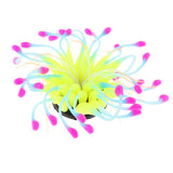 Maxbell Aquarium Reptile Terrarium Silicon Coral Flower Fish Tank Ornament Yellow