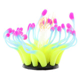 Maxbell Aquarium Reptile Terrarium Silicon Coral Flower Fish Tank Ornament Yellow
