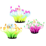 Maxbell Aquarium Reptile Terrarium Silicon Coral Flower Fish Tank Ornament Yellow
