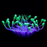 Maxbell Aquarium Reptile Terrarium Silicon Coral Flower Fish Tank Ornament Purple